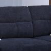 Diego - Fabric Sectional Sofa With Right Facing Chaise, Storage Ottoman, And 2 Accent Pillows - Black - Image 4