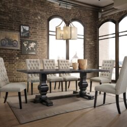 Morland - 7 Pieces Dining Room Set - Black