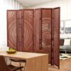 Panel Solid Wood, Folding Room Divider - Brown - Image 15