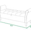 Jacqueline - Tufted Roll Arm Storage Bench - Incense Tan Brown - Image 5