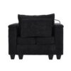 Convertible Chaise Lounge Sofa Chair Bed With USB Ports, Cup Holders & Storage - Black - Image 21