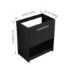 30 Inches Modern Freestanding Bathroom Vanity With 2 Doors (Excluding Sink) - Dark Oak - Image 3