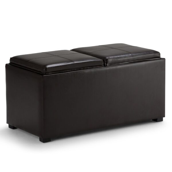Avalon - 5 Piece Storage Ottoman - Tanners Brown