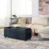 Avalon - Storage Ottoman - Distressed Dark Blue - Image 9