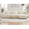 Super Comfort Oversized Modular Sectional Sofa Couch With Movable Ottoman - Cream - Image 10