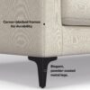 Ava - Mid Century Sofa With Ottoman Set, Upholstered - Cream - Image 17