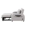 3 In 1 Pull Out Sofa Sleeper With Wing Table And USB Charge - Gray - Image 13