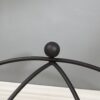 Tempered Glass Surface Console Table Coffee Table With Sturdy Construction For Living Room (Rustic) - Black - Image 6
