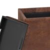 Rockwood - Cube Storage Ottoman With Tray - Distressed Saddle Brown - Image 3