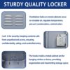 3 Door Lockers With Locks For Secure Storage - Gray - Image 9