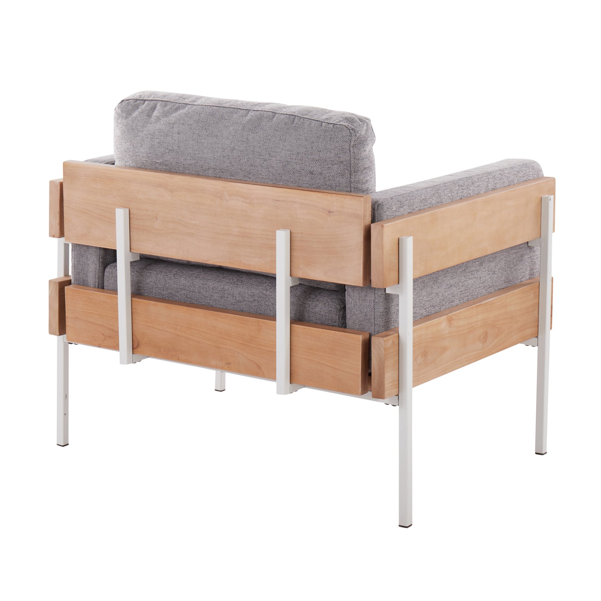 Kari - Farmhouse Chair - White / Natural / Light Gray - Image 3