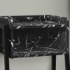 Accent Table, Side Marble Look Versatile Placement - Black - Image 2