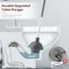 Toilet Brush And Holder Set With Stand, Bathroom Cleaning Tool Plastic - White - Image 4