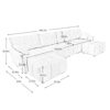 Exquisite 4 Seater Sofa Set With 2 Ottomans Frame, High Resilience Cushions - Premium White - Image 13