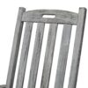 Wooden Oversized Porch Rocker Chair With Wide Seat And Tall Backrest, High Back Smooth Rocking Chairs For Outdoor & Indoor - Light Gray - Image 12