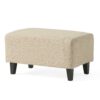 Elegant Upholstered Armchair With Ottoman Set - Beige - Image 9