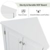 Triangle Bathroom Storage Cabinet With Adjustable Shelves, Freestanding Floor Cabinet For Home Kitchen - White - Image 12
