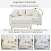 Modern Style Loveseat Sofa Sectional Sofa Couch With Storage Space, A Movable Ottoman, Two USB Ports, Two Cup Holders, A Phone Holder For Living Room - Beige - Image 8