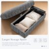 Oversized Chaise Lounge Indoor Rabbit Fur Sofa Bed With Storage Ottoman And Armrests Cup Holders With Deep Seat - Gray - Image 21