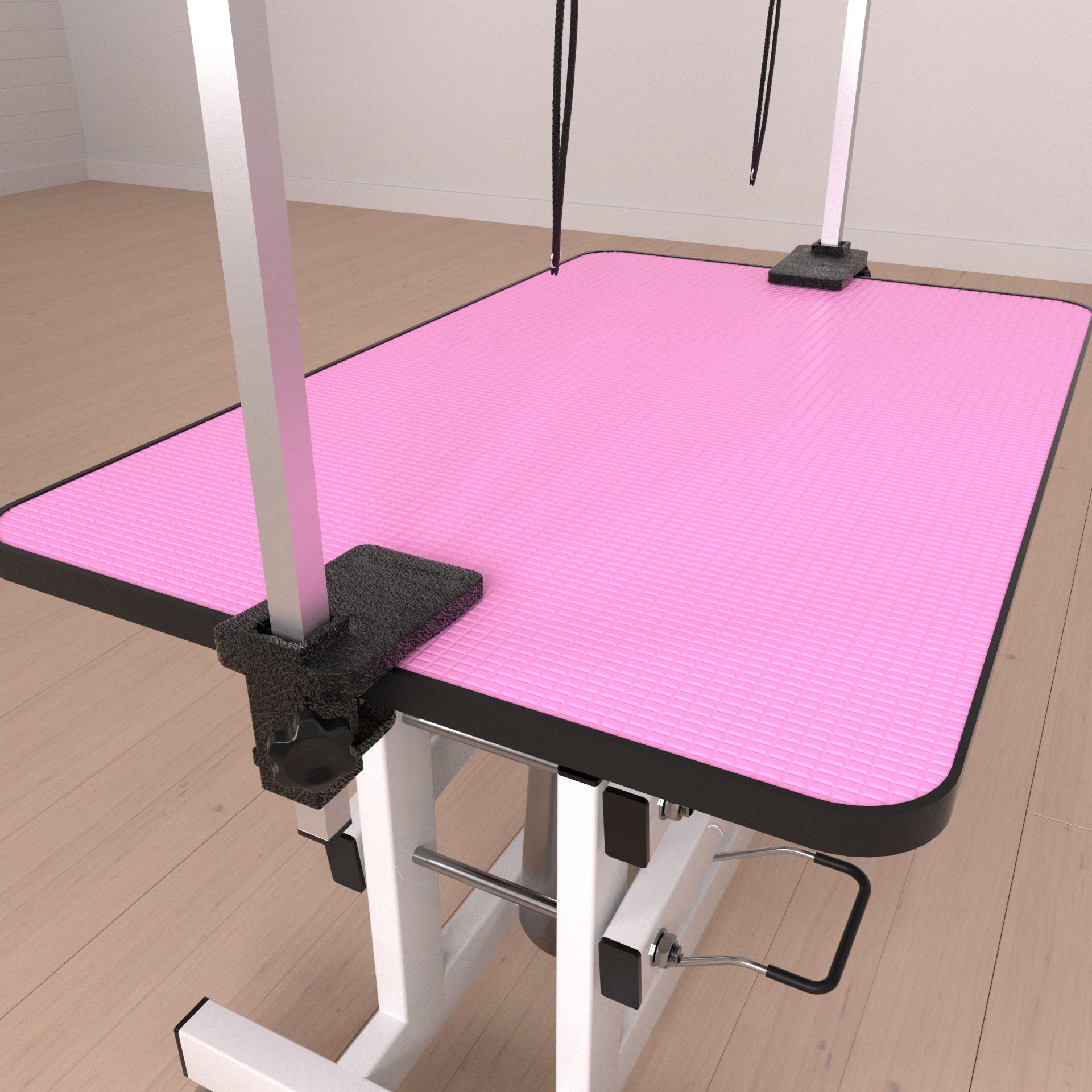 Hydraulic Pet Grooming Table With"H" Arm - Pink - Image 15