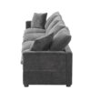 Modern Modular Sofa, 4 Seat Chenille Sectional Couch Set With 2 Pillows Included, Freely Combinable Indoor Funiture - Black / Gray - Image 4