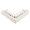 Modular L Shaped Sectional Sofa, Luxury Floor Couch Set, Upholstered Indoor Furniture, Foam - Filled Sleeper Sofa Bed 5 Pieces Free Combination - Beige - Image 9
