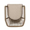 Modern Wicker Dining Club Chair With Water Resistant Cushions - Brown / Beige - Image 10