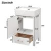 20.28" Bathroom Vanity With Sink & Storage - White - Image 3