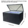 Out Door Metal Storage Box Store Medium - Black - Image 3