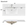 36" Bathroom Vanity, 2 Soft Close Doors, 4 Soft Close Drawers, Adjustable Shelf, Storage Cabinet - Acacia Wood - Image 12