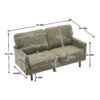 Mid Century Modern Loveseat Sofa With USB Ports, Removable Pillow Cover - Green - Image 3