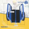 Heavy Duty Panel Dolly With 2 Handles, 10" Solid Rubber Tires, 1000 Lbs Capacity, All Terrain For Drywall & Doors - Blue - Image 3