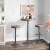 Dakota - Industrial Adjustable Bar / Dinette Table - Gray / Brown - Image 4