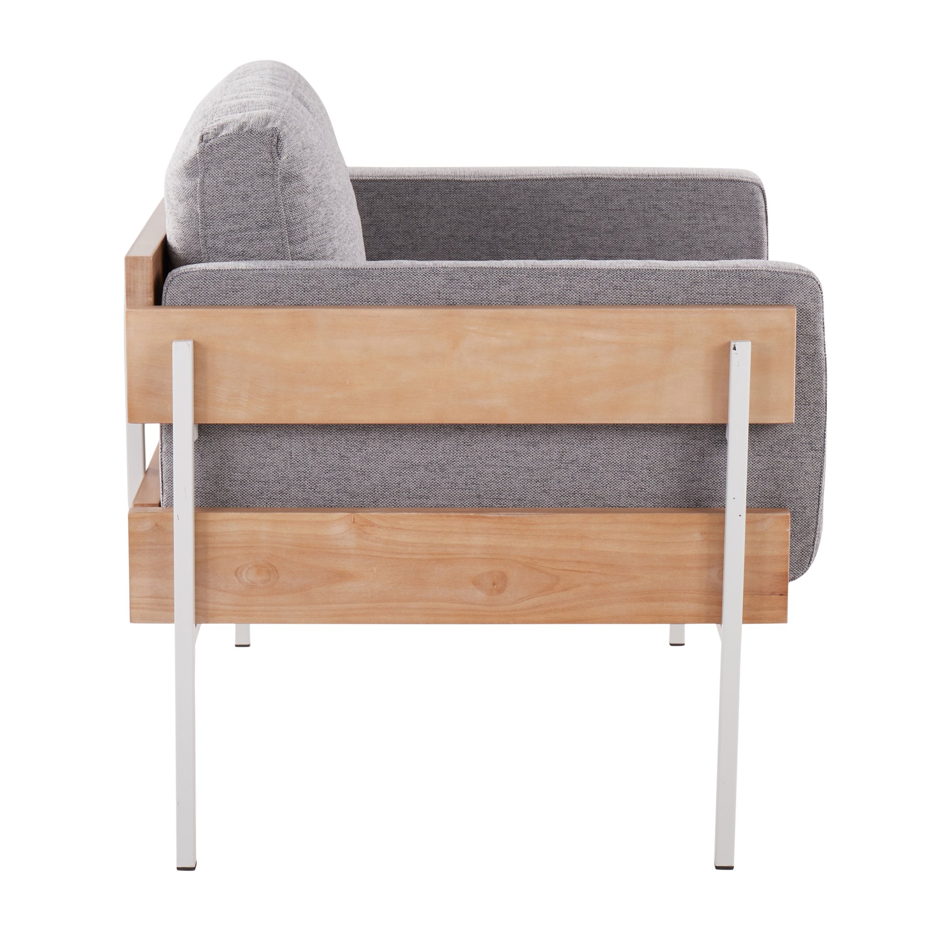 Kari - Farmhouse Chair - White / Natural / Light Gray - Image 2