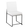 Fuji - Contemporary, High Back Dining Chair (Set of 2) - Black / White - Image 2