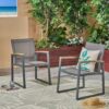 Aresha - Metal Outdoor Dining Armchair (Set of 2) - Gray - Image 2