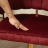 Velvet Home Office Desk Chair, Modern Cute Computer Chair With Swivel Wheels, Height Adjustable - Wine Red - Image 10