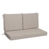Outdoor Loveseat Cushion Set, Waterproof & 3 Year Fade Resistant Patio Furniture Cushions With Removable Cover, Ties And Hidden Zipper (Set of 3) - Beige - Image 8
