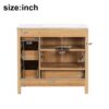 36" Bathroom Vanity, 2 Soft Close Doors, 4 Soft Close Drawers, Adjustable Shelf, Storage Cabinet - Acacia Wood - Image 11