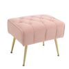 Modern Accent Chair With Ottoman, Comfy Armchair For Living Room, Bedroom, Apartment - Pink - Image 12