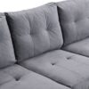Modern Sectional Sofa Set With L Shape Chaise Lounge And Storage - Gray - Image 11
