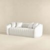 Markus - Mid-Century Modern Luxury Tight Back Couch - White - Image 3