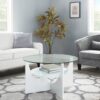 U Shaped Contemporary Coffee Table - White - Image 4