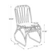 Outdoor Wicker Dining Chairs With Washable Cushion (Set of 2), Durable Rattan Chairs For Patio Color - Natural / Yellow - Image 3