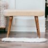 Boucle Nordic Bench - Cream - Image 8