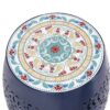 Lilac - Mosaic Side Table Ceramic Tile Top With Iron Frame - Dark Blue - Image 8