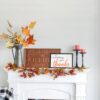 Thanks Wall Sign, Wall Art Decor For Harvest Festival Fall Festival & Thanksgiving Table Decorations (Set of 2) - Black / Orange / White - Image 7