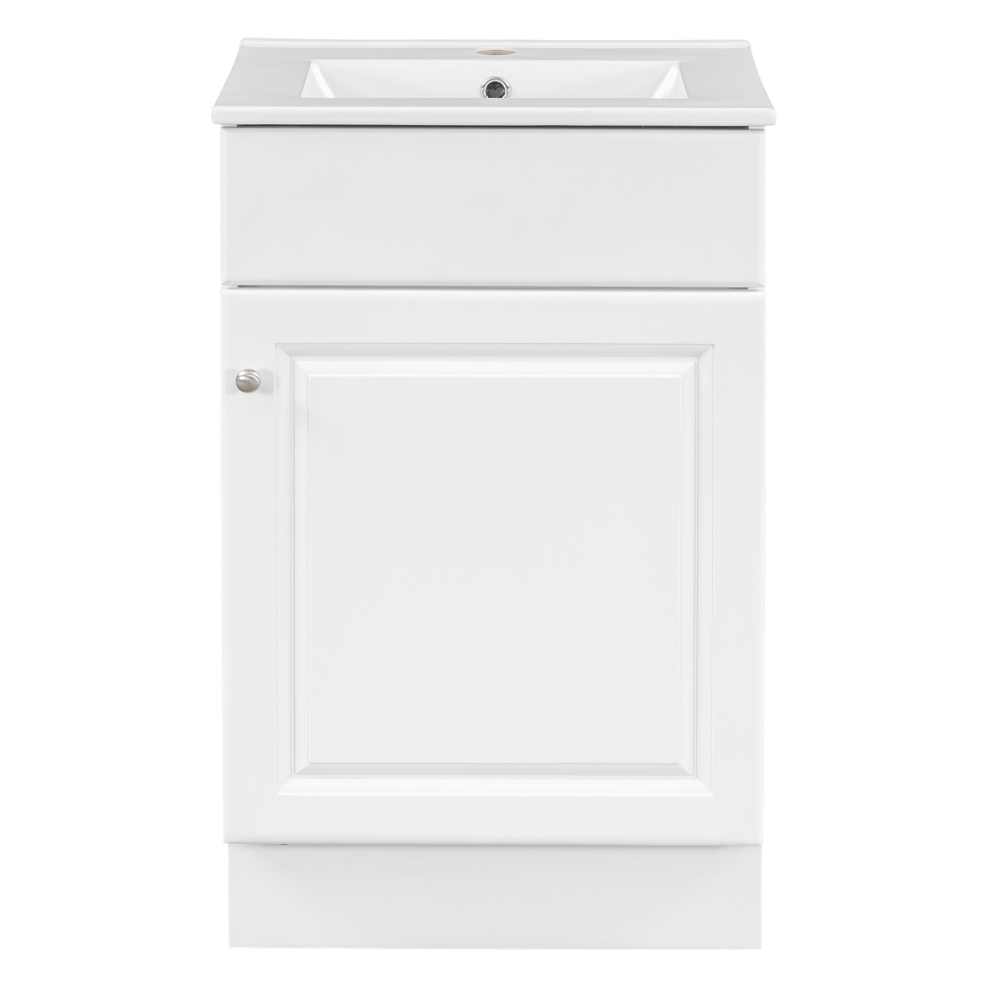 20" Bathroom Vanity With Sink, Freestanding Cabinet With Door Shelf And Adjustable Shelf, And Ceramic Construction - White - Image 15