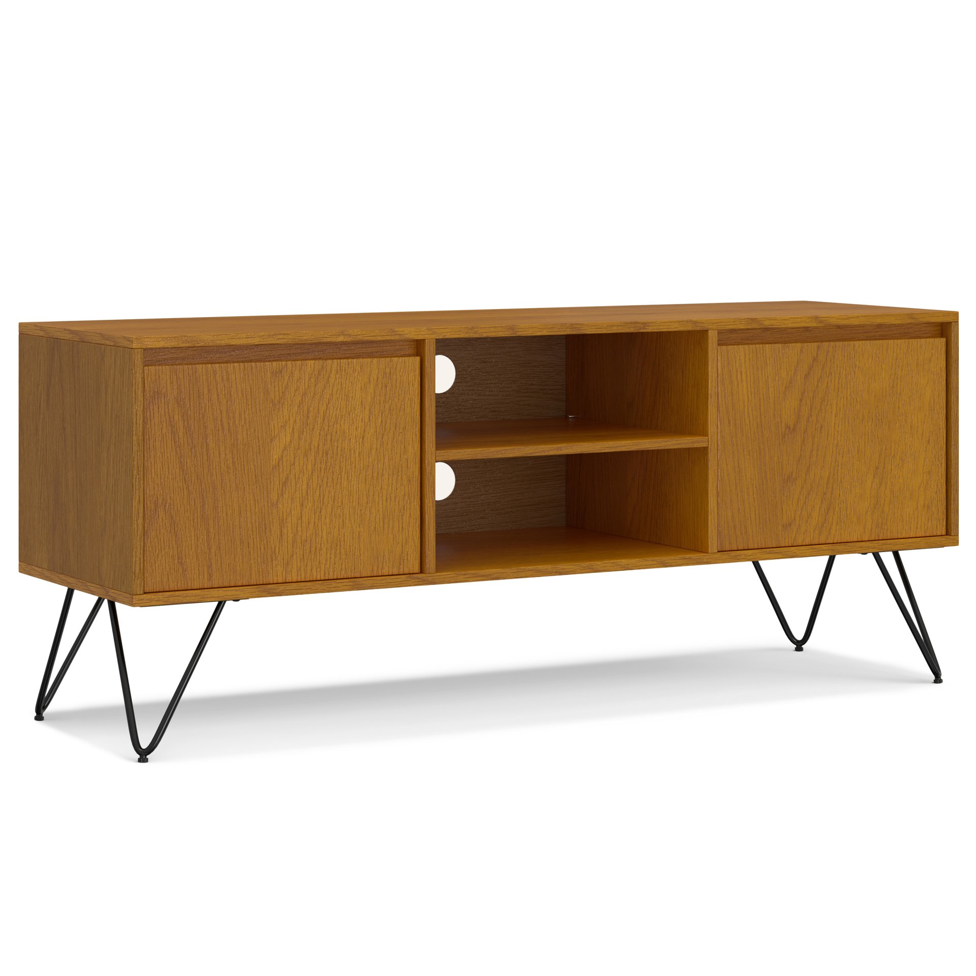 Hunter - TV Media Stand - Oak Veneer - Image 11