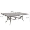 46X86" Cast Aluminum Rectangle Table - Gray - Image 5
